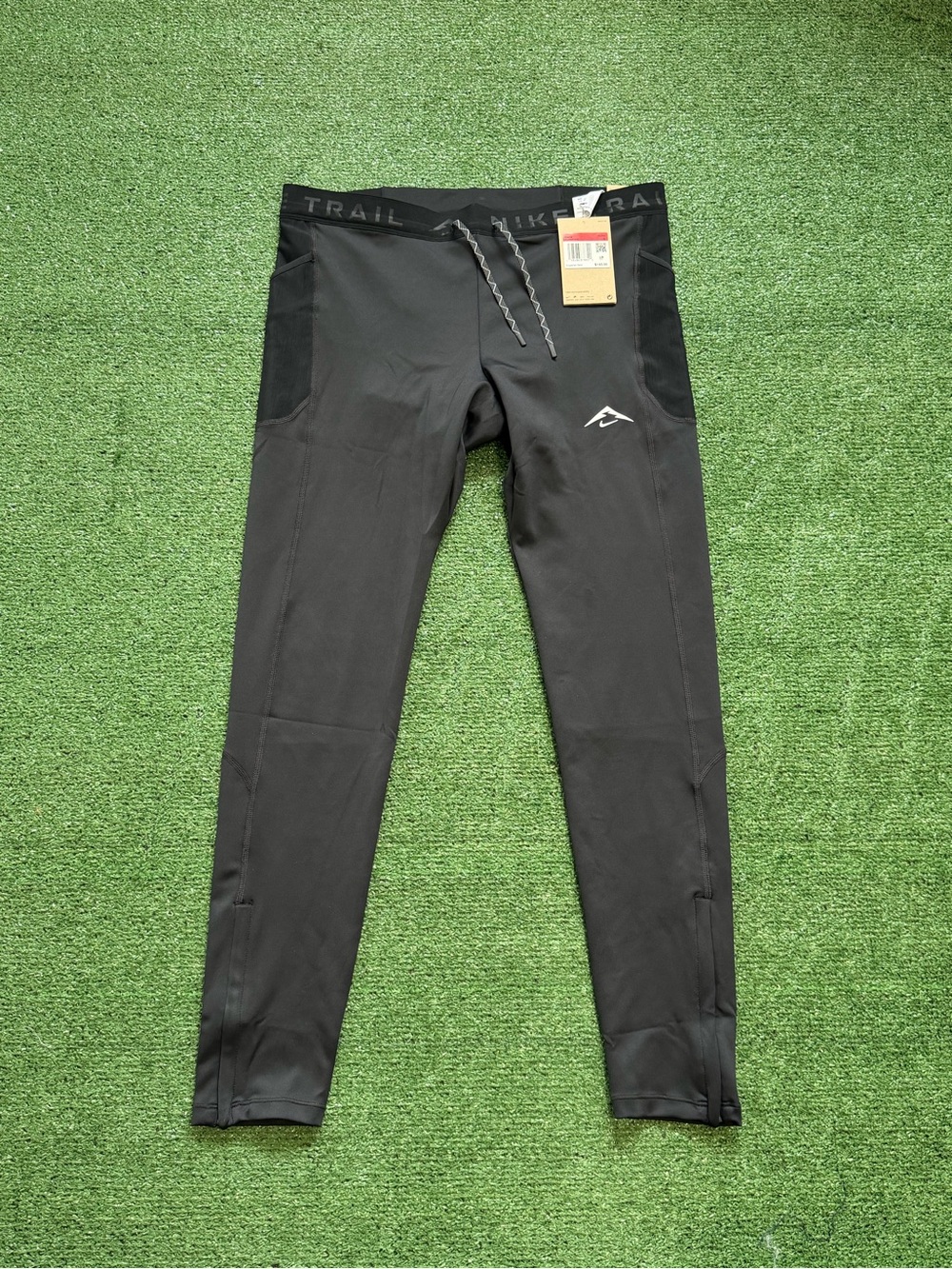 Nike Trail Running Tights Pants Dri-FIT Men's Size L Black HV2662-010